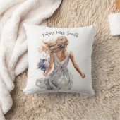 Coussin Future Mme. Belle mariée art aquarelle (Couverture)