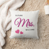 Coussin Future Mrs Personalized Wedding Design (Couverture)