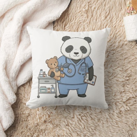 Coussin Future RN Panda: Adorable Medical Student  (Couverture)