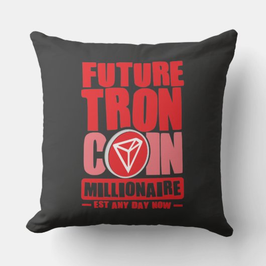 Coussin Future TRON Coin Millionaire (Recto)