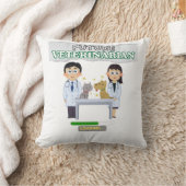 Coussin Future Veterinarian Loading – Vet Student Design (Couverture)