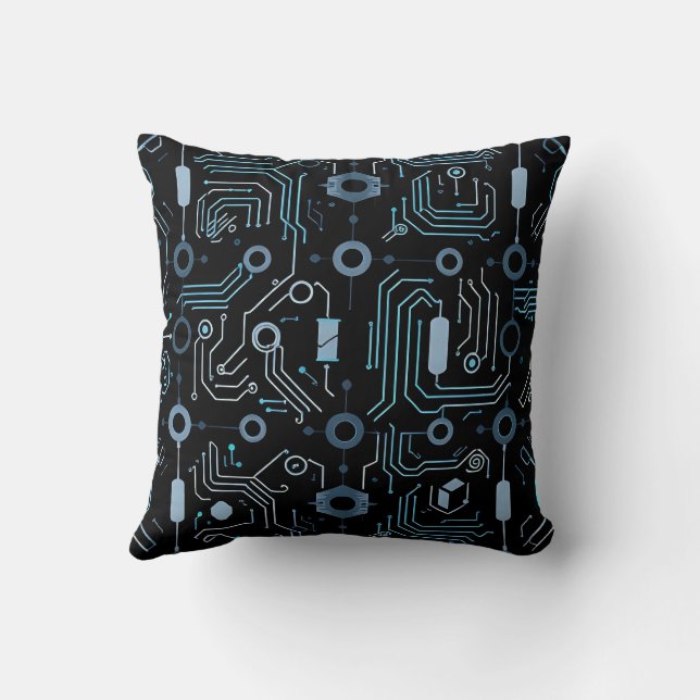 Coussin Futuristic Circuitry (Verso)