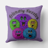 Coussin Fuzzles conviviaux Créatures mignonnes Lancer Orei (Verso)