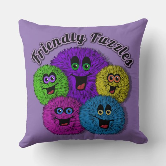 Coussin Fuzzles conviviaux Créatures mignonnes Lancer Orei (Verso)