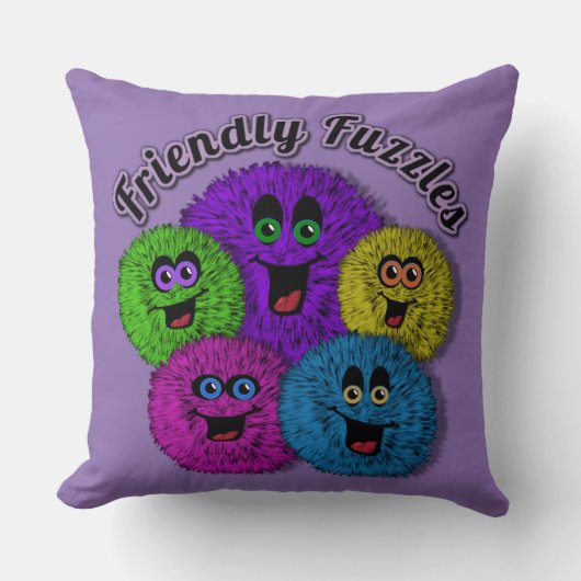 Coussin Fuzzles conviviaux Créatures mignonnes Lancer Orei (Recto)