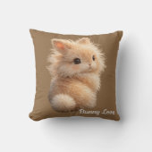 Coussin Fuzzy Bunny : Amour de lapin (Recto)