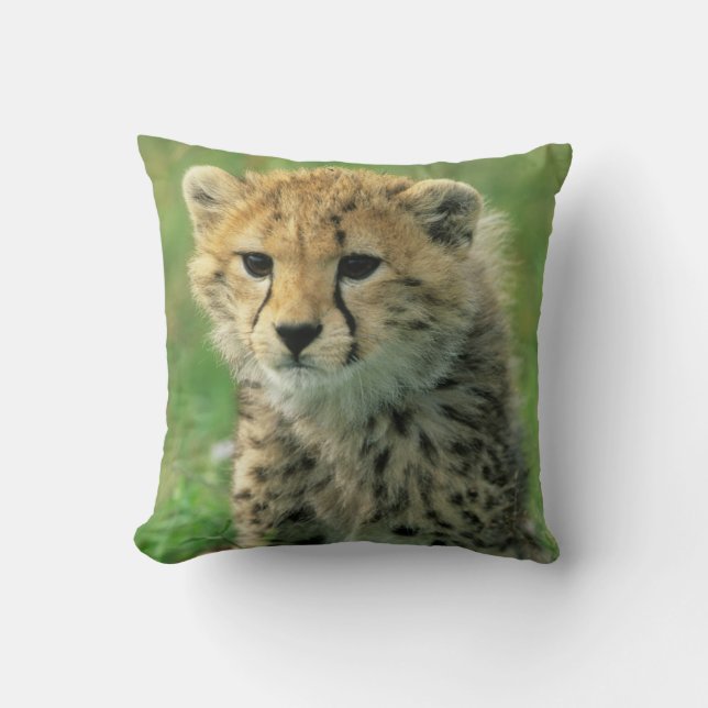 Coussin Fuzzy Cheetah Cub (Recto)