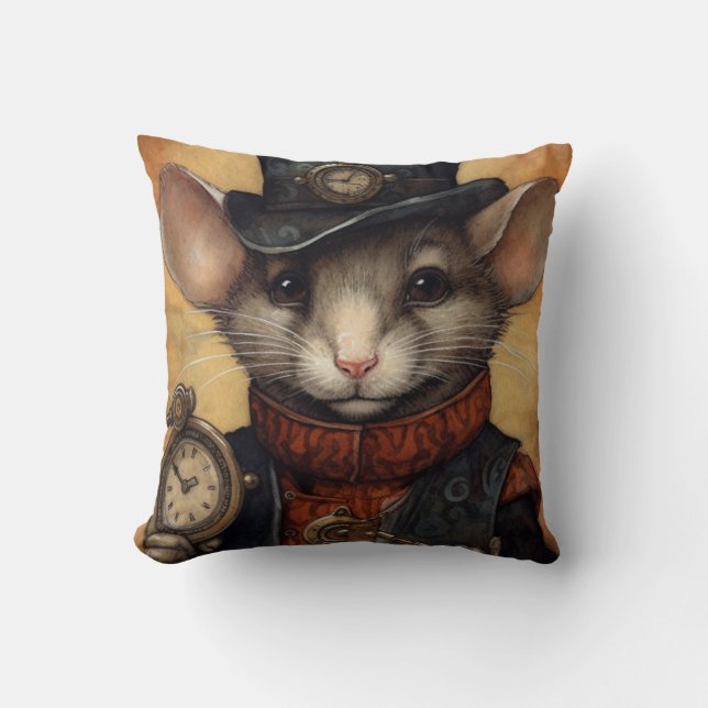 Coussin Fuzzypaws Chapeau Melon Steampunk (Recto)