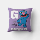 Coussin G est pour Grover | Ajouter Votre Nom (Verso)