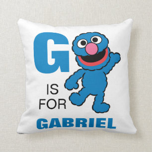 Coussin G est pour Grover Ajoutez votre nom