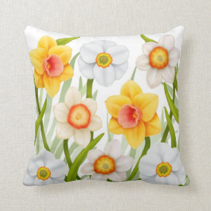 Coussin gai de jonquilles de ressort