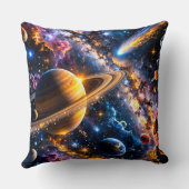 Coussin Galactic Odyssey nébuleuse de l'espace lointain et (Verso)