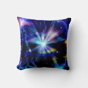 Coussin Galaxie bleue Art Abstrait