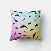 Coussin Galaxie colorée du requin-requin noir (Verso)