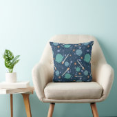 Coussin Galaxie des planètes et des roquettes (Chaise)