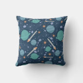 Coussin Galaxie des planètes et des roquettes (Verso)