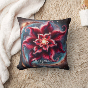 Coussin Galaxie florale festive personnalisée