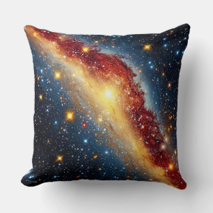 Coussin Galaxie spirale colorée avec des étoiles brillante
