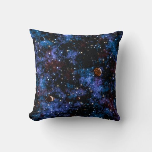 Coussin Galaxies colorées, étoiles et planètes (Recto)