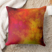Coussin Galaxy Paint Splatt, effet orange rose jaune (Couverture)