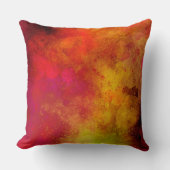 Coussin Galaxy Paint Splatt, effet orange rose jaune (Recto)