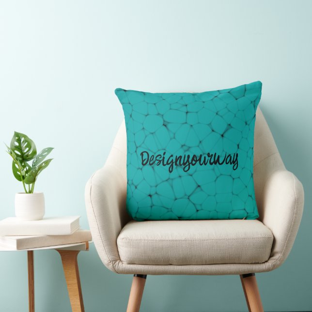 Coussin galets d'aqua modernes du milieu du siècle (Chaise)