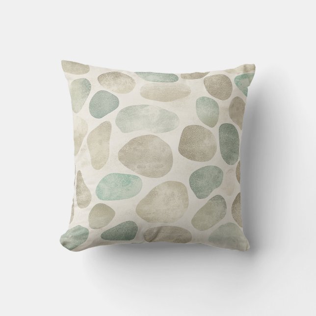 Coussin Galets de Plage Rétro Sandy Beach (Recto)