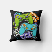 Coussin Game controllers Graffiti  Gaming Born To Play  (Verso)