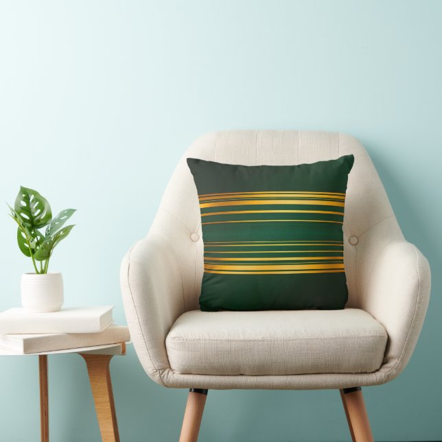 Coussin Gamme de Texture Verte Luxe Linen (Chaise)