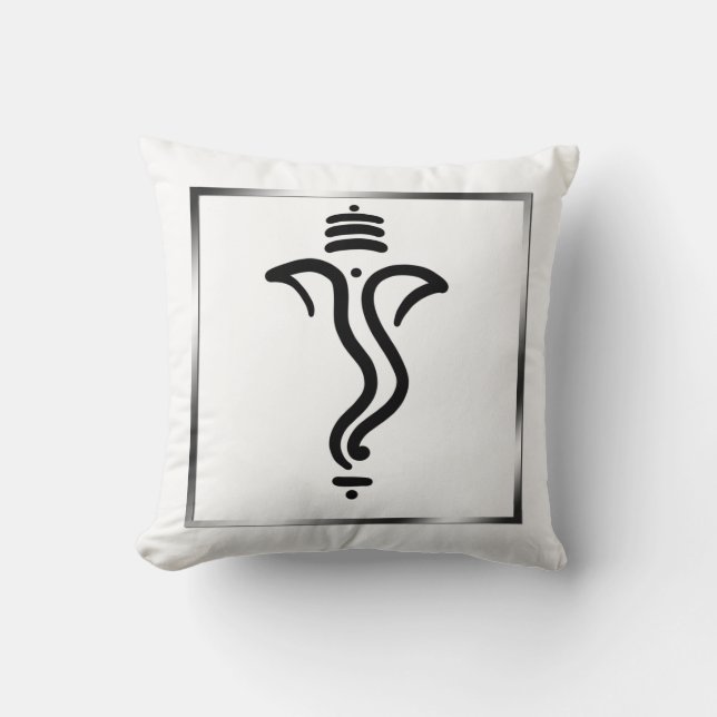 Coussin Ganesha simple chic/Dieu indien (Recto)
