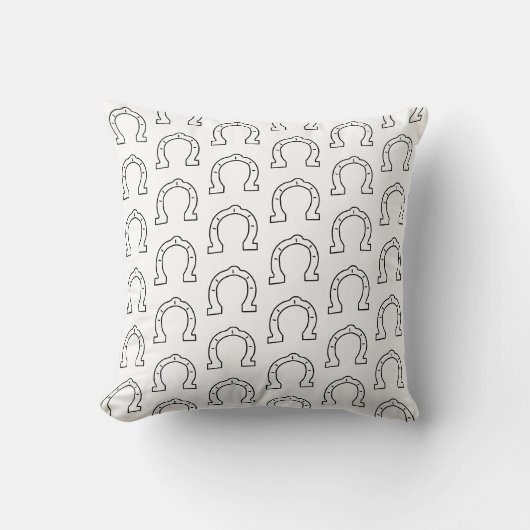 Coussin Gang de l'équitation Empreinte de fer à cheval (Recto)