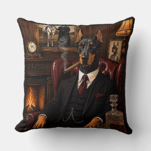 Coussin Gangster Doberman