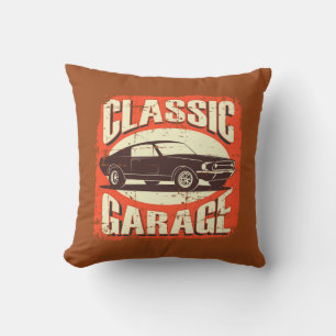 Coussin Garage classique Vintage rétro Orange