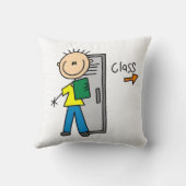 Coussin Garçon à l'école (Verso)