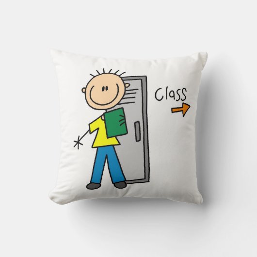 Coussin Garçon à l'école (Recto)