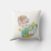 Coussin Garçon Avec Daffodiles (Verso)