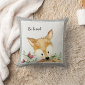 Coussin Garçon Be Kind Little Deer Aquarelle Bois Animal (Couverture)