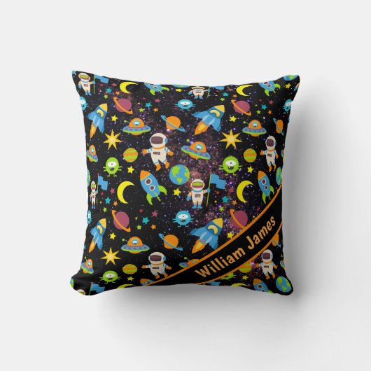 Coussin Garçon coloré de l'espace extra-atmosphérique (Recto)