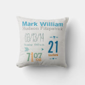 Coussin Garçon de la chambre de bébé Stat Flat Motif (Recto)