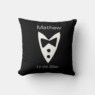 Coussin garçon d'honneur ajoutez nom année chemise cravate