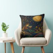 COUSSIN GARÇON FANTAISISTE LISANT SOUS LA LUNE (Chaise)