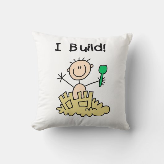Coussin Garçon je construis (Recto)