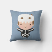 Coussin Garçon mignon Halloween de fantôme et de squelette (Verso)