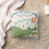 Coussin Garçon Naissance bébé Stat Alligator Cute Arrow (Couverture)