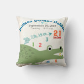 Coussin Garçon Naissance bébé Stat Alligator Cute Arrow (Recto)
