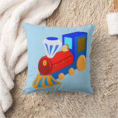 Coussin Garçon Red Blue Train avec Blue & Green Backs (Couverture)