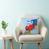 Coussin Garçon Red Blue Train avec Blue & Green Backs (Chaise)