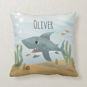 Coussin Garçons adorables Blue Ocean Requin Enfants