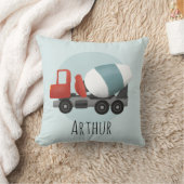 Coussin Garçons Cute Bleu Construction Cement Mixer Enfant (Couverture)