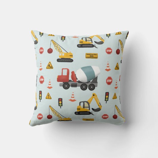 Coussin Garçons Cute Construction Digger Baby Boy Stats de (Verso)